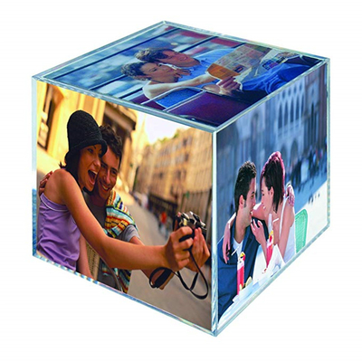 Plastic Acrylic Photo Frames  , Lucite Desktop 6 Sided Acrylic Photo Cubes