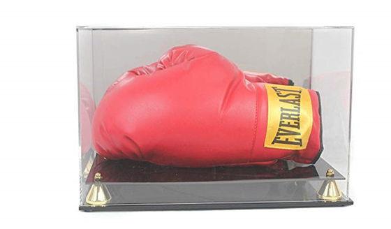 Deluxe Acrylic Led Light Box , Custom Size Boxing Glove Display Case