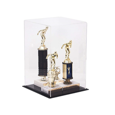 Custom Desktop Acrylic Display Box Protective Trophy Champion Single Ring Display Case