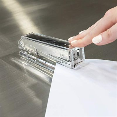 Office Stationery Supplies Set Custom Acrylic Furniture / Acrylic Fancy Tape Dispenser And Stapler