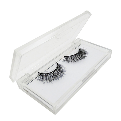 Clear Acrylic Display Box / False Eyelash Extensions Packaging Box Case With Private Label