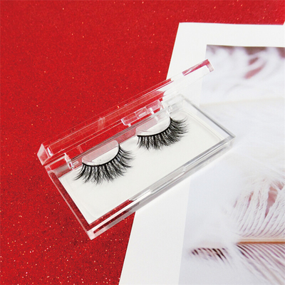 Clear Acrylic Display Box / False Eyelash Extensions Packaging Box Case With Private Label