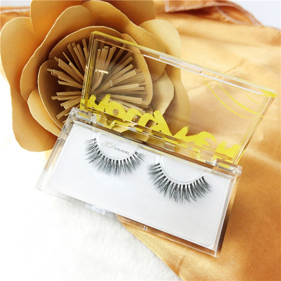 Clear Acrylic Display Box / False Eyelash Extensions Packaging Box Case With Private Label