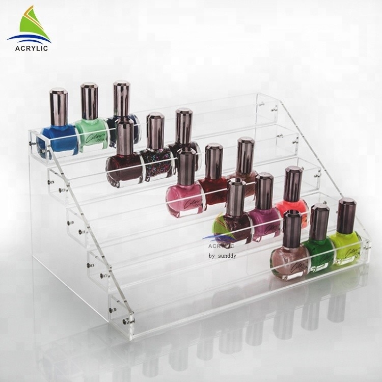 Custom Acrylic Cosmetic Display Shopping Mall Acrylic Nail Polish Essential Oil Display Rack