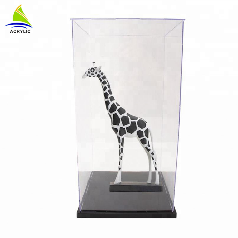 High Gloss Square Acrylic Display Box Luxury Counter Top Decorative Customized Clear Box